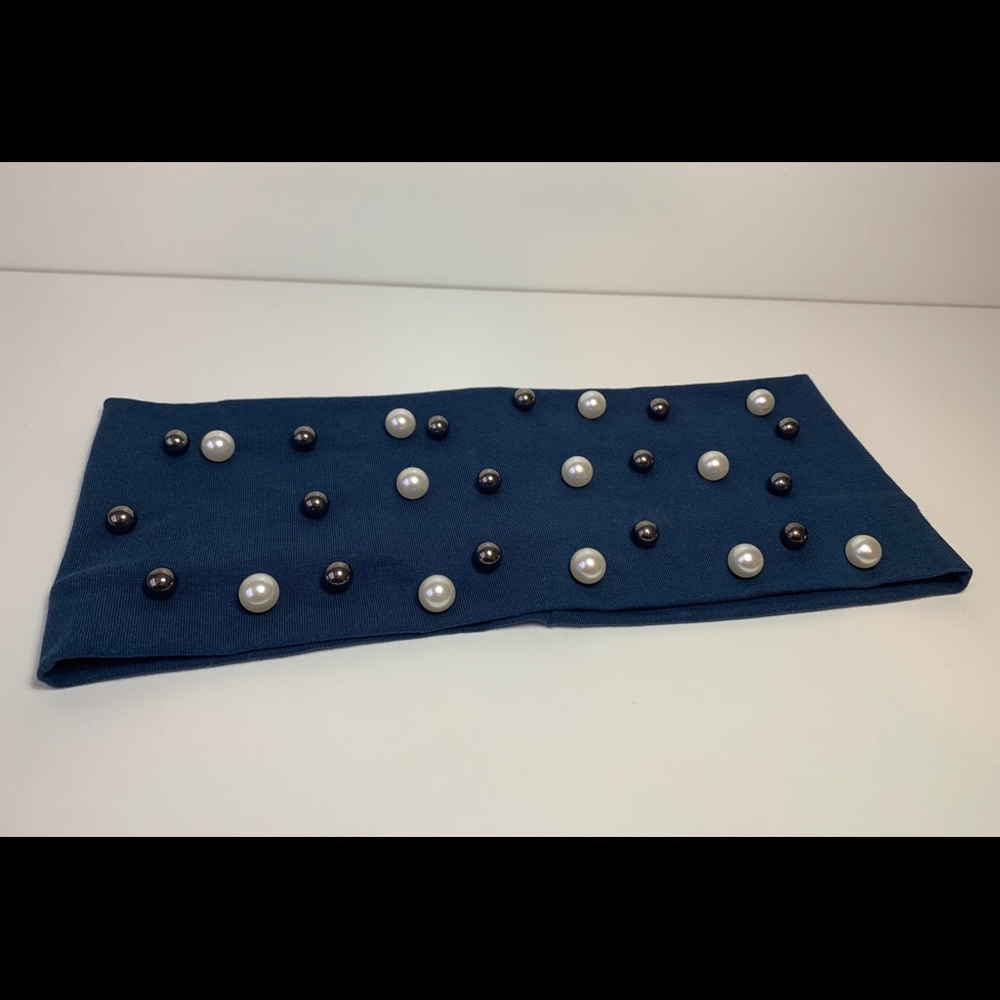 The Decorated Hairband (in navy)